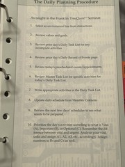 1990s Franklin Quest Planner 3 Ring Binder With Pages