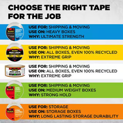 Scotch Heavy Duty Shipping Tape, 6 Rolls/Pack, 1.88″ x 54.6 yds, Clear (38506)..