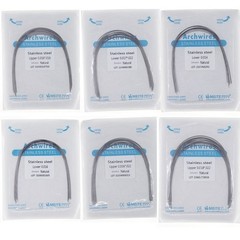 100Pc Dental Ortho S.S Arch Wire Round Rectangular Stainless Steel Wires Natural