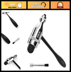 Neurological Reflex Hammer with Built-in Brush – Light HDP Handle, Lifetime Warr