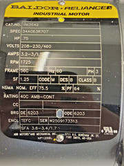 Baldor Reliance Three Phase AC Motor TEFC Enclosure VM3542