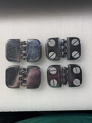 4 Pc Hinge Glass Connector Chrome 3/16” Tempered Glass Shelf