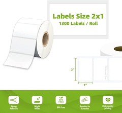 2″ x 1″ Multipurpose Barcode Direct Thermal Label, FNSKU UPC FBA 1300 X 12 Rolls