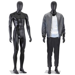 Male Mannequin Dress Form 73″ Adjustable Mannequin Full Body Stand w/Base Black