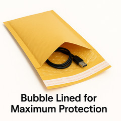 1000 4×8 Kraft Padded Bubble Mailers Shipping Envelopes Bulk Wholesale
