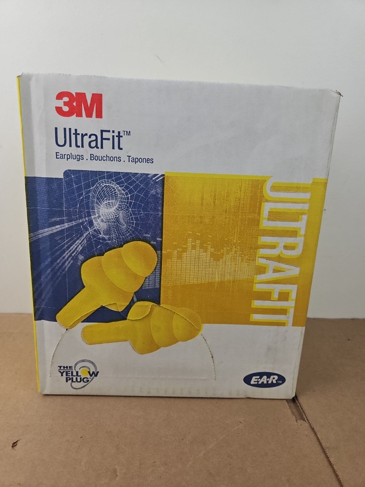 NEW 100PC 3M 3M E-A-R Ultrafit Corded Earplugs 100 Pairs – 3404004