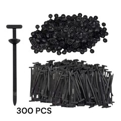 300PCS-Universal Cable Tie Buckle, Heavy Duty Self-Locking Nylon Zip Ties Holder