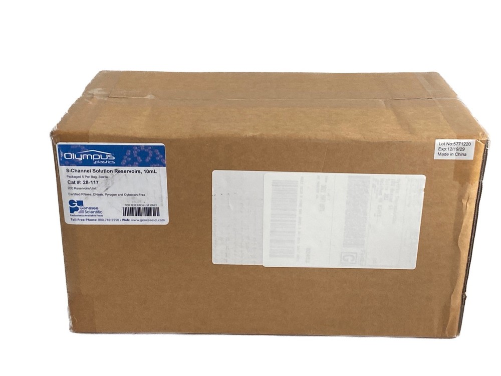 (200/Cs) OLYMPUS 8-Channel 10mL Solution Reagent Reservoirs 5/Bag Sterile 28-117