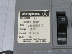 WESTINGHOUSE HFB3020L 2609D39G10 CIRCUIT BREAKER T201880