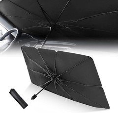 Foldable Reflective Windshield Sun Shade (55×31 inches) – UV & Heat Protector fo