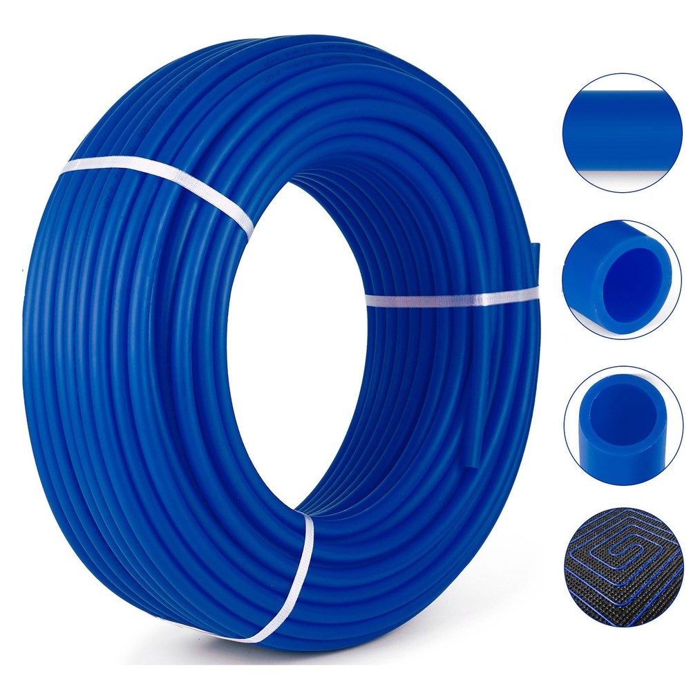 Uimoso 3/4″ 300FT PEX Water Tubing Pipe Non-Barrier Hose for Floor Heating Blue