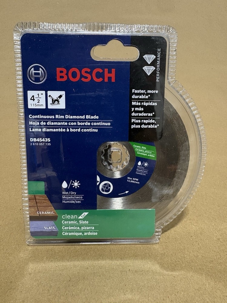 Bosch DB4543S 4.5 in. Standard Continuous Rim Diamond Blade