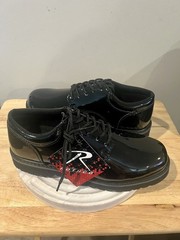 Rothco Mens Black Shoes Hi Gloss Uniform Oxford With Heavy Work Sole Size 8W