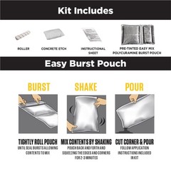 Rust-Oleum 286893 Silver Bullet Metallic Floor Coating Kit 80 oz. (Pack of 2)