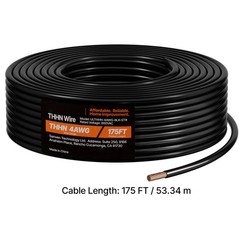 4 AWG THHN Wire 19-Stranded Black Copper Building Wire Nylon Jacket 175 ft 600V