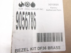 OEM Sub Zero Group Wolf 9056786 36″ Dual Fuel Brushed Brass Bezel Kit