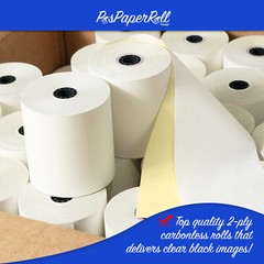 (50)-3 “x 95′- 2-PLY CARBONLESS REGISTER-KITCHEN-RECEIPT POS PAPER ROLLS-USA