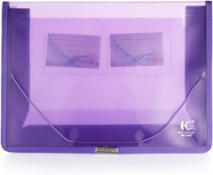 Eco-Friendly Plastic File Folders, Expanding Poly File Wallet, Transparent