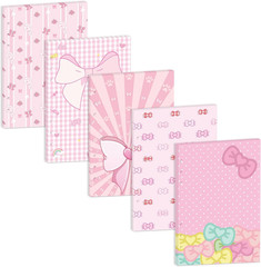 100 Sheets Pink Bow A5 Planner Inserts – 120GSM Thick Bowknot Refill Papers for