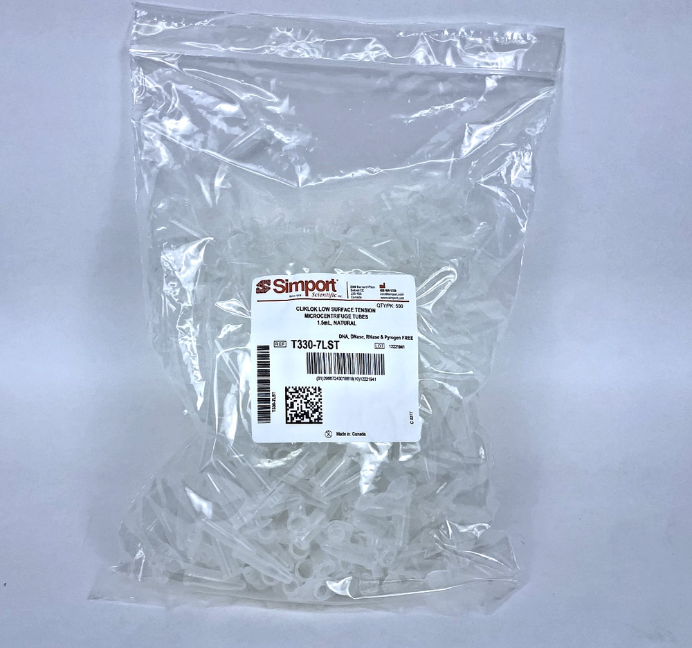 Simport 1.5ml LST Microcentrifuge Tubes 500/pc T330-7LST