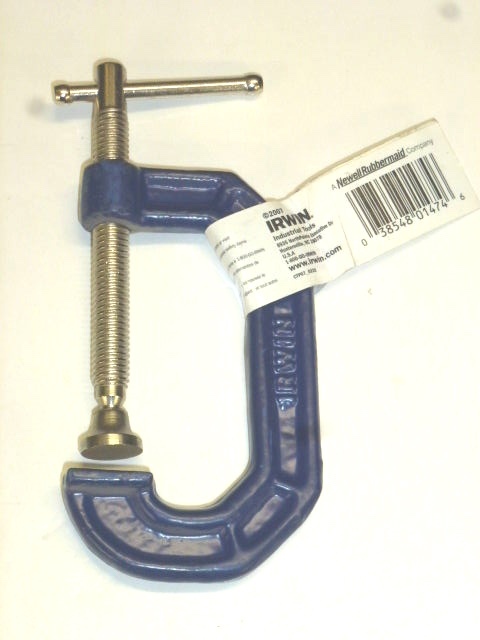NEW! IRWIN QUICK-GRIP INDUSTRIAL TOOLS 2″ C-CLAMP, 225102