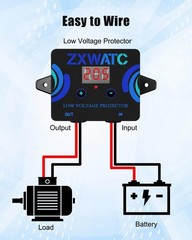 DC12-36V Low Voltage Protector, Digital Disconnect Switch, Over-Discharge Cutoff