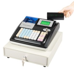 48 Keys Square POS Terminal Cash Register Complete W/ Printer, And Cash Drawer