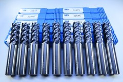 LOT ( 10 PCS ) KYOCERA 1/2″ SGS 32575 5FL .030R V-CARB SOLID CARBIDE END MILLS