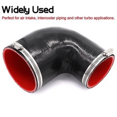 90 Degree ID 3 To 4 Inch Elbow Coupler Silicone Hose 4 Ply T Bolt Clamps 2Pcs Ki