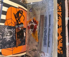 Junk Journal Halloween Spellbound Scary Tales Handmade Memory Note Book 74 Pages