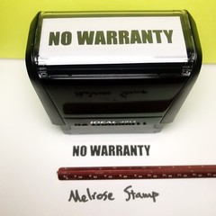 No Warranty Rubber Stamp Black Ink Self Inking Ideal 4913