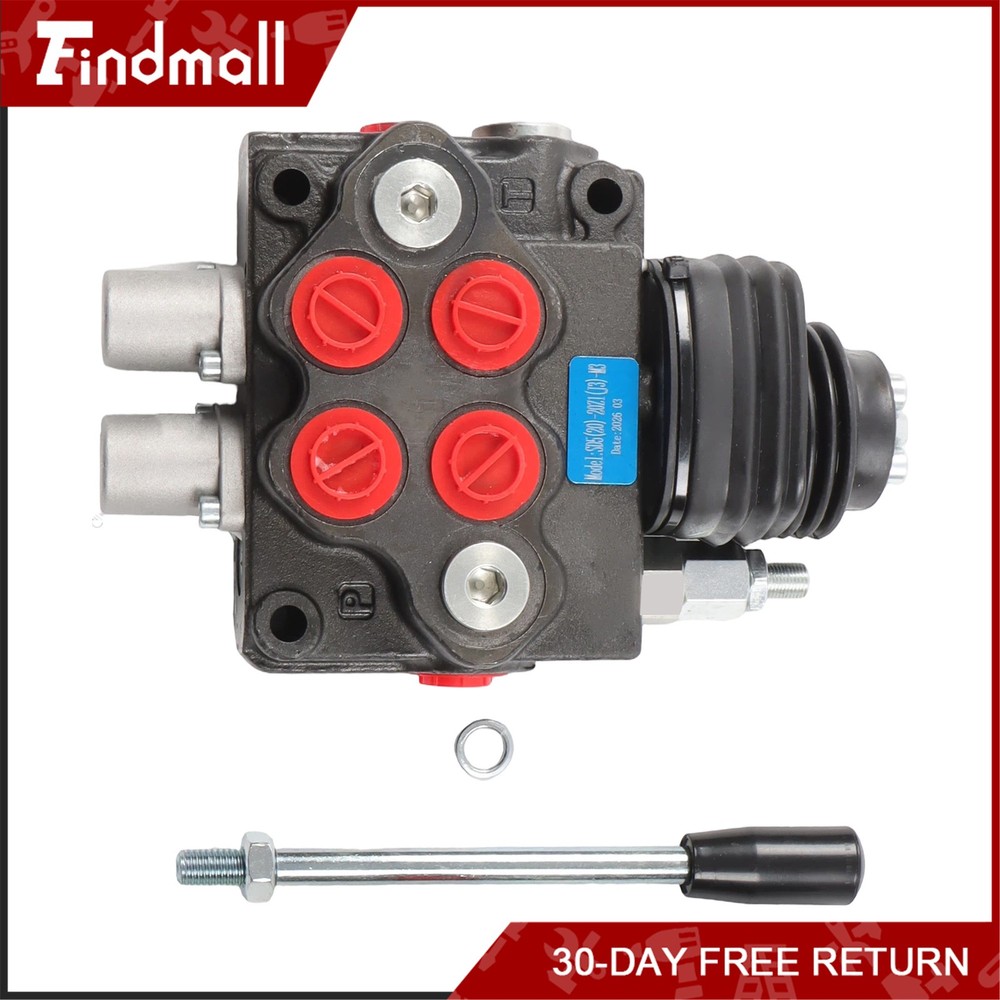 Findmall 2 SPOOL 10GPM 4000PSI LV22RFSTKAB Hydraulic Valve for Loader