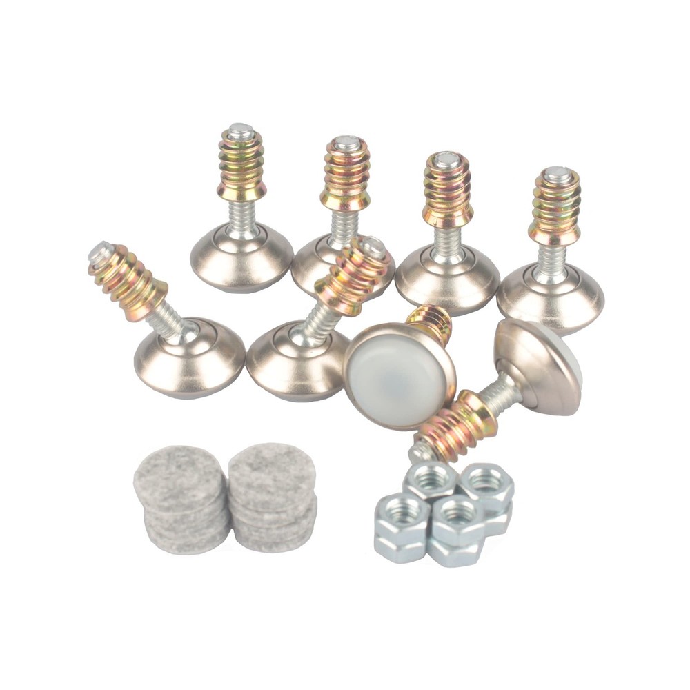 Furniture Levelers Swivel Feet,Angle Height Adjustable(1/4-20 Nut Inserts Kit…