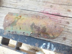 Oliver grain drill planter seed shoot row bracket