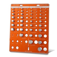 Nut and Bolt Thread Checker, Standard & Metric 42 Hole, Screw Size Tester as