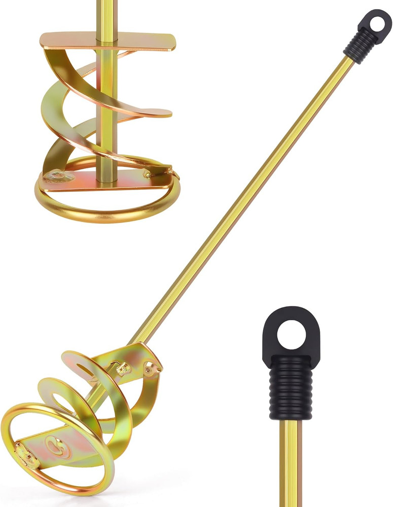 Paint Mixer for Drill 1-5 Gallon Stirrer Zinc Plated Rust-Free Epoxy Mud
