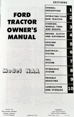 Ford Tractor Naa Golden Jubilee Owners Operators Manual User Guide 1952 – 1954