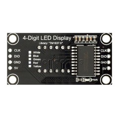 10pcs White 0.36″ TM1637 7-Segment 4-digit Digital Tube LED Display Module