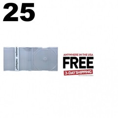 25 SLIM Import CD-5 Maxi SUPER Clear CD Jewel Cases J Card 7.2mm **1-3 DAYS