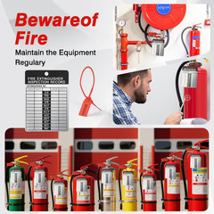 25 Sets 2026–2029 Fire Extinguisher Tags Aluminum Metal Inspection Record Tags 2