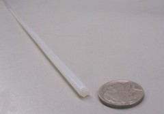 Nylon 6/6 Natural Tint Hex Rod 3/16″ (.188″) Hex x 12″ Length