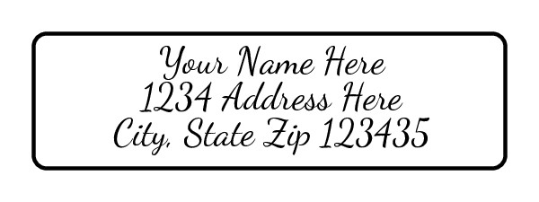 400 Dancing Script Font Personalized Return Address Labels 1/2 inch x 1 3/4 inch