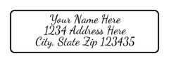 400 Dancing Script Font Personalized Return Address Labels 1/2 inch x 1 3/4 inch
