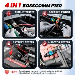 2026 BOSSCOMM P180 Automotive Probe Tester – 9-30V Electrical Power Probe, AC…