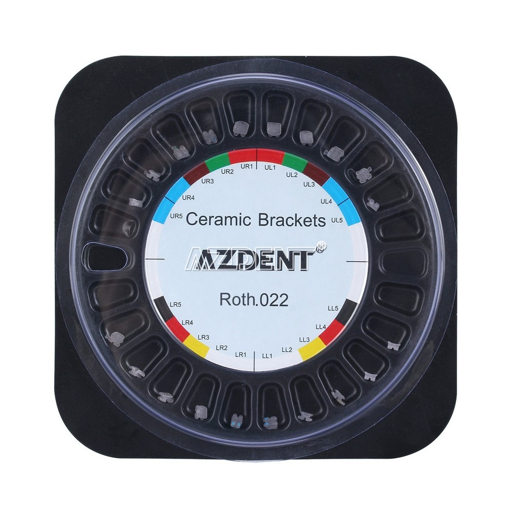 AZDENT Dental Orthodontic Brackets Braces Roth MBT 022 Hooks 345 Metal/Ceramic