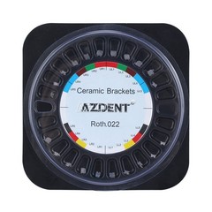 AZDENT Dental Orthodontic Brackets Braces Roth MBT 022 Hooks 345 Metal/Ceramic