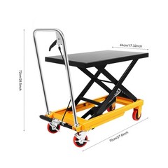 226.8kg/500lbs Hydraulic Scissor Lift Table Handling Transport Lifting Platform