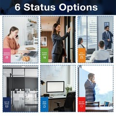 5 Pack Office Door Signs – Do Not Disturb, In Meeting, Out of Office, Privacy Ic