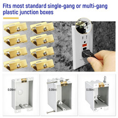 8 Pack Electrical Box Repair Clips, Repair Stripped or Damaged Electrical Wall