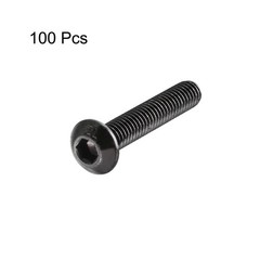 M3x16mm Thread 10.9 Alloy Steel Button Head Hex Socket Cap Screw Bolt 100pcs